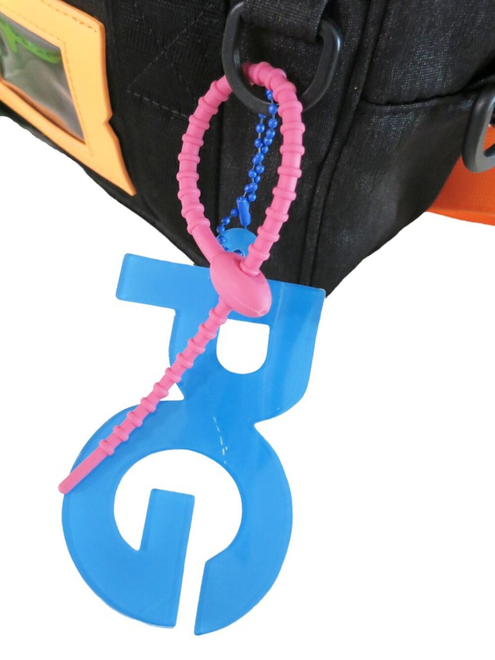 PEARLY GATES Japan Black ACADEMY STYLE Happy Face Charm GOLF Cart Locker Bag - Picture 12 of 16